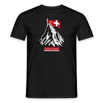 Schweizer Matterhorn Iconic Swiss Mountain Design - Men's T-Shirt - black - Front - AI Model Male 178 light (178cm)