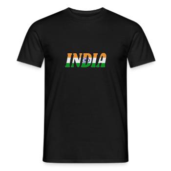 India - T-shirt homme - noir - Devant - AI Model Male 178 light (178cm)