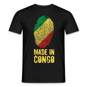 Made In Congo / Kongo - Männer T-Shirt - Schwarz - Vorne - AI Model Male 178 light (178cm)
