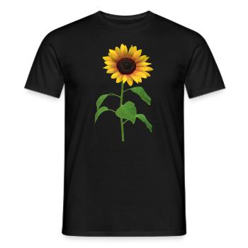 Sunflower Desgin - Men's T-Shirt - black - Front - AI Model Male 178 light (178cm)