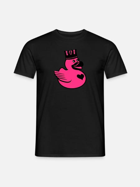 Duck the King - Männer T-Shirt - Schwarz