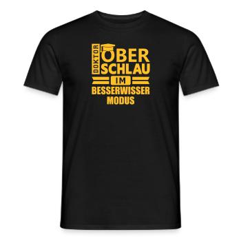 Dr. Oberschlau (Besserwisser) - Männer T-Shirt - Schwarz - Vorne - AI Model Male 178 light (178cm)