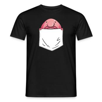 Blob fish - Men's T-Shirt - black - Front - AI Model Male 178 light (178cm)