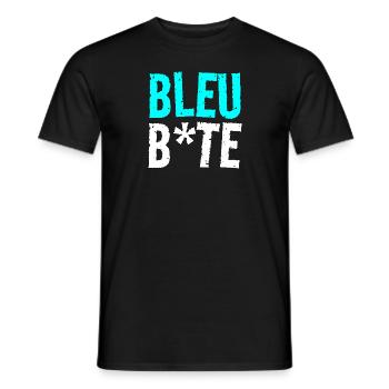 bleu bite - T-shirt homme - noir - Devant - AI Model Male 178 light (178cm)