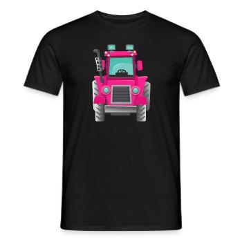 Pink Tractor - Men's T-Shirt - black - Front - AI Model Male 178 light (178cm)