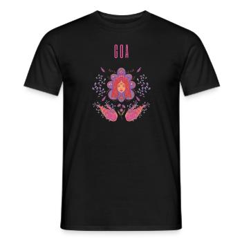 Goa - Männer T-Shirt - Schwarz - Vorne - AI Model Male 178 light (178cm)