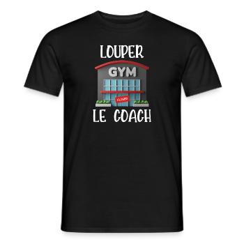 louper le coach - T-shirt homme - noir - Devant - AI Model Male 178 light (178cm)
