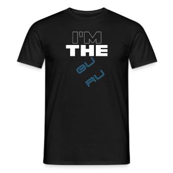 I AM THE GURU - Men's T-Shirt - black - Front - AI Model Male 178 light (178cm)