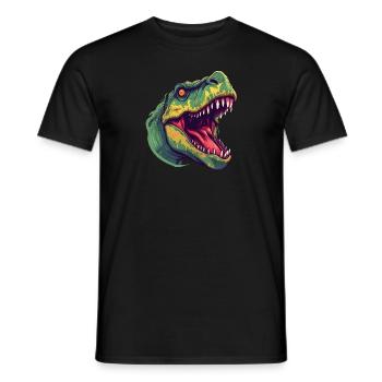 T-Rex - Men's T-Shirt - black - Front - AI Model Male 178 light (178cm)