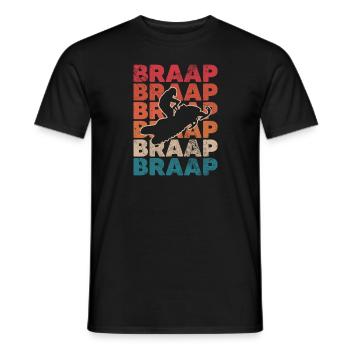 Braap | Motorbike rider - Männer T-Shirt - Schwarz - Vorne - AI Model Male 178 light (178cm)
