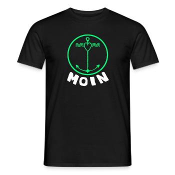 Moin Geschenkidee Begrüßung - Männer T-Shirt - Schwarz - Vorne - AI Model Male 178 light (178cm)