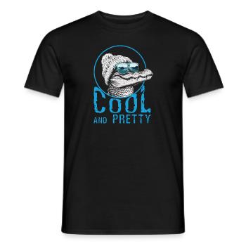 Alligator Cool And Pretty - Men's T-Shirt - black - Front - AI Model Male 178 light (178cm)