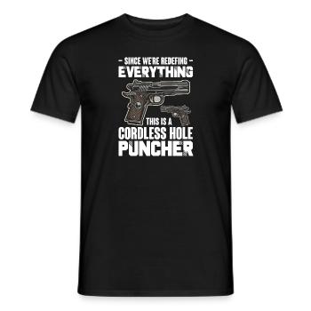 Since Redefing Everything This Is A Cordless Hole - Men's T-Shirt - black - Front - AI Model Male 178 light (178cm)