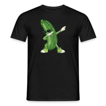 Dabbing Pickle - Amateur de cornichons à l’aneth drôle - T-shirt homme - noir - Devant - AI Model Male 178 light (178cm)