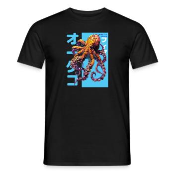 Tentacules Japonais - T-shirt homme - noir - Devant - AI Model Male 178 light (178cm)