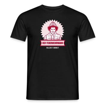 Der Feuerwehrmann Feuerwehr Geschenk Idee - Männer T-Shirt - Schwarz - Vorne - AI Model Male 178 light (178cm)