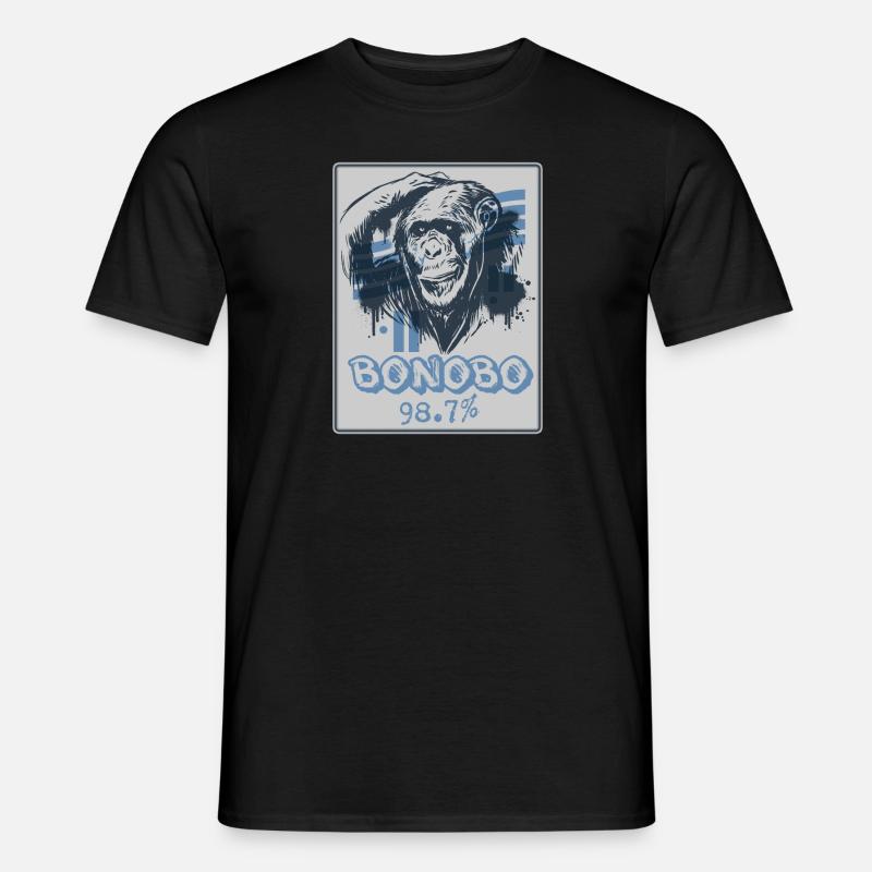 Lustiges Affe Schimpanse DNA - Männer T-Shirt - Schwarz