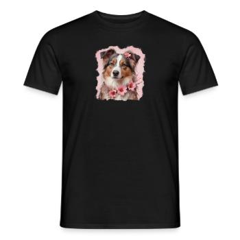 AUSTRALIAN SHEPHERD - Men's T-Shirt - black - Front - AI Model Male 178 light (178cm)