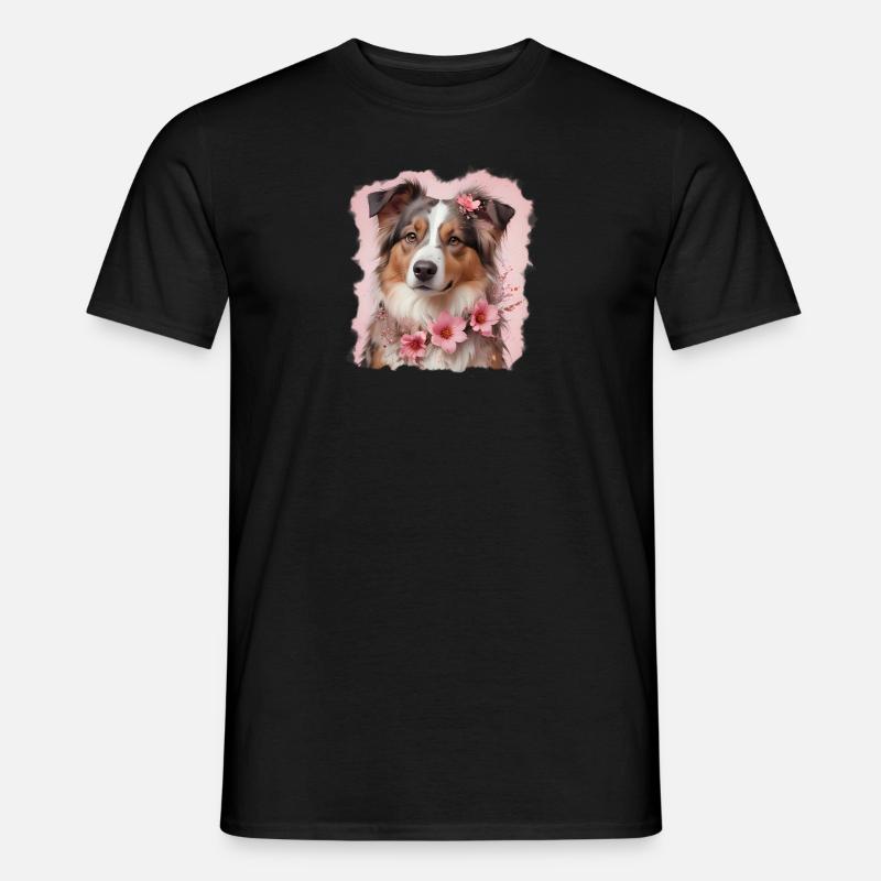 AUSTRALISCHER SCHÄFERHUND - Männer T-Shirt - Schwarz