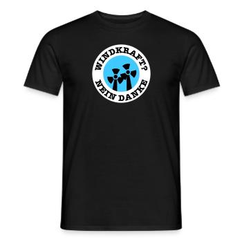 Windkraft? Nein Danke - Männer T-Shirt - Schwarz - Vorne - AI Model Male 178 light (178cm)