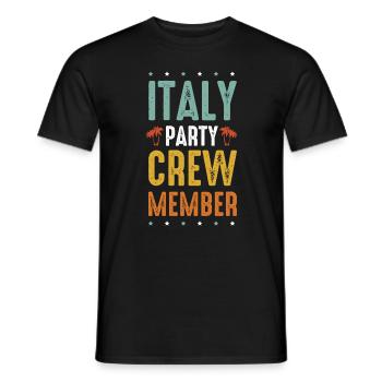 Italie Party Crew - T-shirt homme - noir - Devant - AI Model Male 178 light (178cm)
