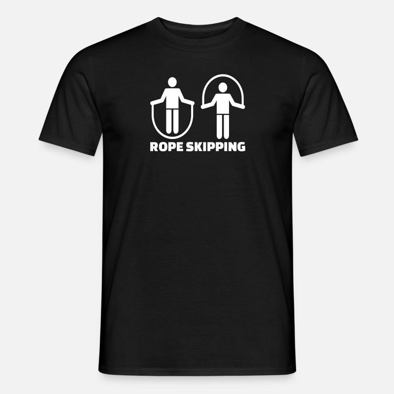 Seilspringen - Männer T-Shirt - Schwarz