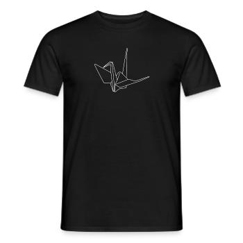 Origami Vogel Schwan Design weiß - Männer T-Shirt - Schwarz - Vorne - AI Model Male 178 light (178cm)