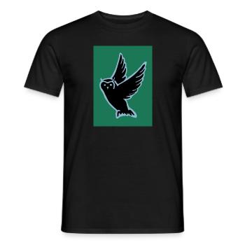 Eule - Männer T-Shirt - Schwarz - Vorne - AI Model Male 178 light (178cm)