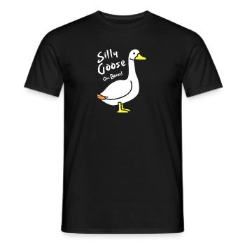 Silly Goose on Board - Männer T-Shirt - Schwarz - Vorne - AI Model Male 178 light (178cm)