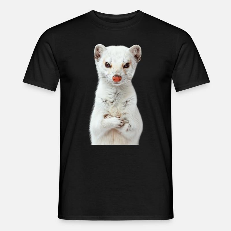 Hermelin - Männer T-Shirt - Schwarz