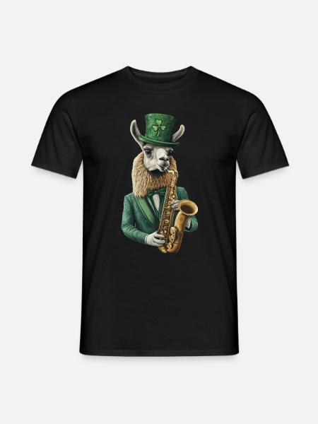 Lama - Männer T-Shirt - Schwarz
