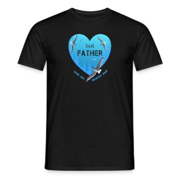 best father - Männer T-Shirt - Schwarz - Vorne - AI Model Male 178 light (178cm)