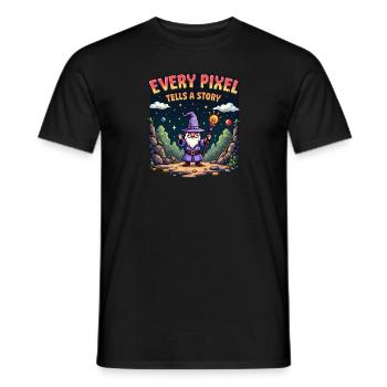 Chaque pixel raconte une histoire - Retro Gaming - T-shirt homme - noir - Devant - AI Model Male 178 light (178cm)