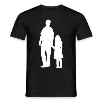 Père fille Famille - T-shirt homme - noir - Devant - AI Model Male 178 light (178cm)