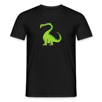 Green Diplodocus - Cute Dinosaur - Men's T-Shirt - black - Front - AI Model Male 178 light (178cm)