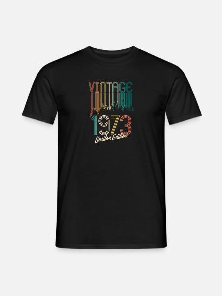 Vintage 1973 Retro Herregave 50 års fødselsdag - Mænd T-shirt - sort