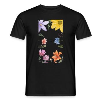 Le pouvoir des fleurs - T-shirt homme - noir - Devant - AI Model Male 178 light (178cm)