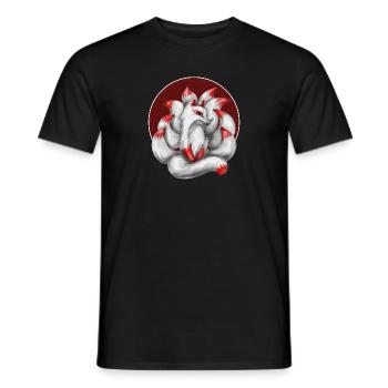 Nine-tailed fox - Men's T-Shirt - black - Front - AI Model Male 178 light (178cm)