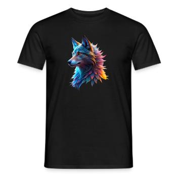 Fantasy Wolfskopf - Männer T-Shirt - Schwarz - Vorne - AI Model Male 178 light (178cm)