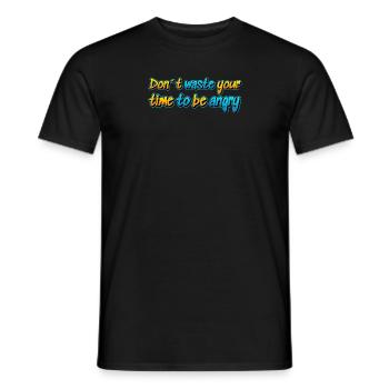 Verschwende nicht dein Leben. - Männer T-Shirt - Schwarz - Vorne - AI Model Male 178 light (178cm)
