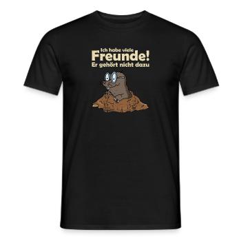 Retro Vintage Grunge Style Maulwurf Garten - Männer T-Shirt - Schwarz - Vorne - AI Model Male 178 light (178cm)