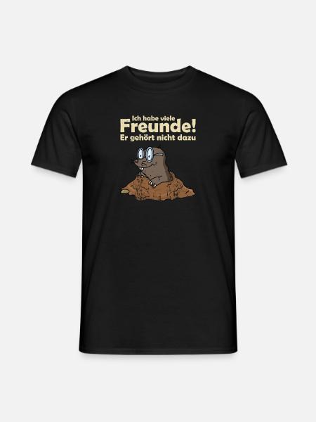 Retro Vintage Grunge Style Maulwurf Garten - Männer T-Shirt - Schwarz