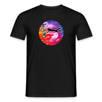 Bmx Biker Bike - Men's T-Shirt - black - Front - AI Model Male 178 light (178cm)
