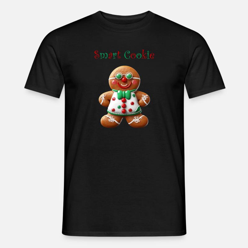 Lebkuchenmann Design - Männer T-Shirt - Schwarz