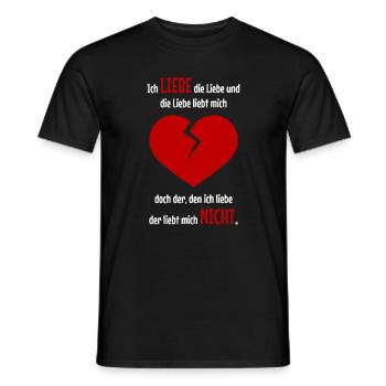 Herzschmerz für ihn - Männer T-Shirt - Schwarz - Vorne - AI Model Male 178 light (178cm)
