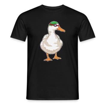 Ente Schwimmen Schwimmbrille Sommer - Männer T-Shirt - Schwarz - Vorne - AI Model Male 178 light (178cm)