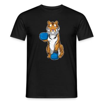 Tiger Boxer Boxing Gloves Boxing - Men's T-Shirt - black - Front - AI Model Male 178 light (178cm)