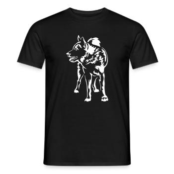 Norwegischer Elchhund "Black Edition" - Männer T-Shirt - Schwarz - Vorne - AI Model Male 178 light (178cm)