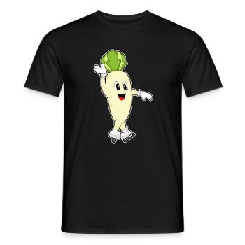 Radieschen Eislaufen Schlittschuhe - Männer T-Shirt - Schwarz - Vorne - AI Model Male 178 light (178cm)