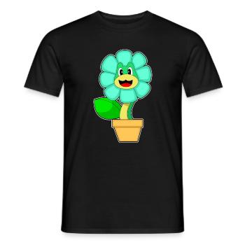 Schlange Blume - Männer T-Shirt - Schwarz - Vorne - AI Model Male 178 light (178cm)